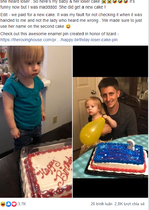 Đón sinh nhật 2 tuổi, cô bé chưng hửng khi thấy dòng chữ trên bánh kem, khuôn mặt đáng thương ấy trở thành trò cười cho thiên hạ - Ảnh 2.