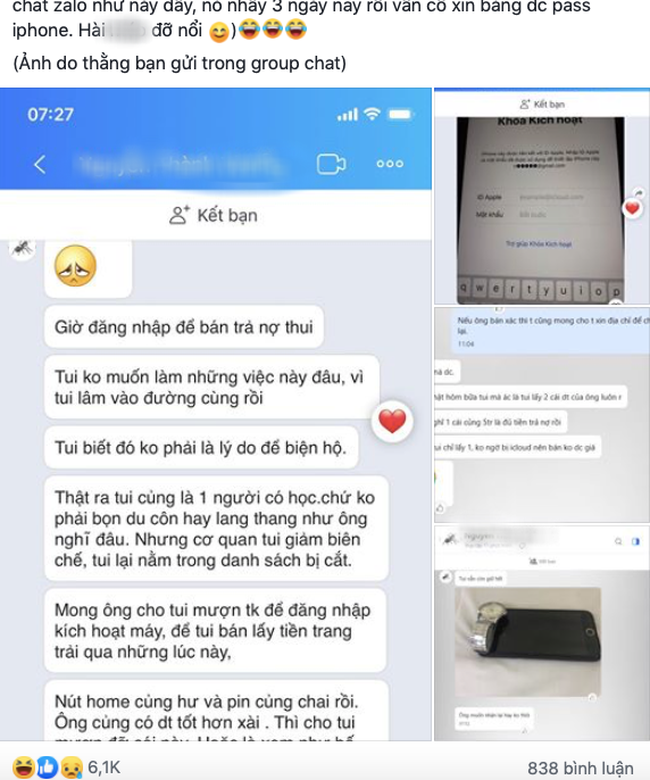 Bi hài chuyện thanh niên trộm iPhone còn hồn nhiên nhắn tin xin mật khẩu để bán máy - Ảnh 1. Bi hài chuyện thanh niên trộm iPhone còn hồn nhiên nhắn tin xin mật khẩu để bán máy - Ảnh 1.