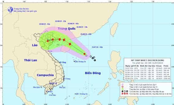 Thông tin mới nhất về Áp thấp nhiệt đới khả năng mạnh thành bão đi vào đất liền Việt Nam - Ảnh 1.