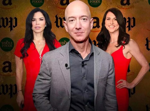 
Jeff Bezos ly hôn người vợ 25 năm (phải) để đến bên người tình, nữ MC Lauren Sanchez . Ảnh: Bloomberg.
