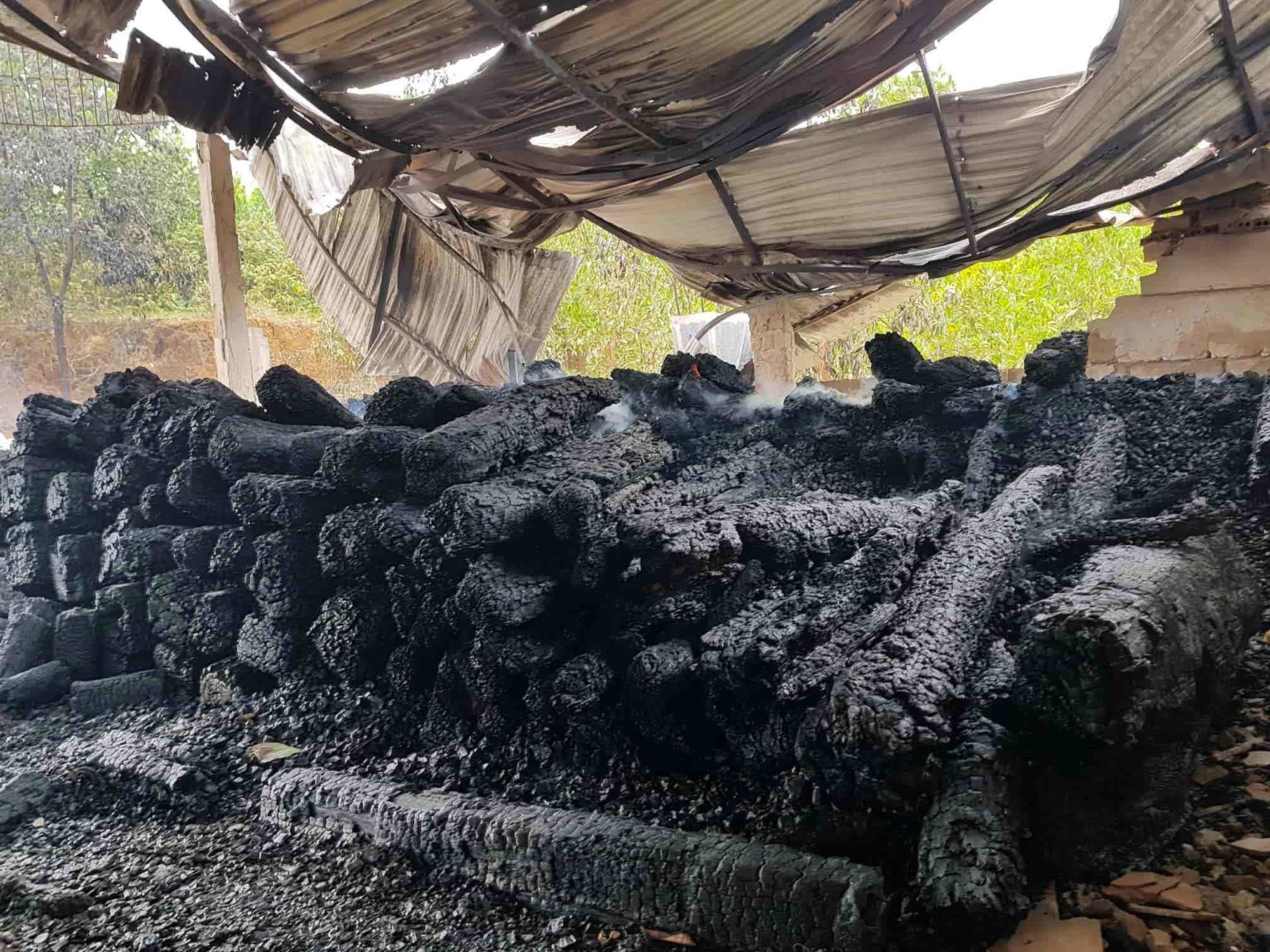 Đại gia phố núi Hà Tĩnh khóc ngất vì kho gỗ hương 17 tỷ cháy thành than - Ảnh 6. Đại gia phố núi Hà Tĩnh khóc ngất vì kho gỗ hương 17 tỷ cháy thành than - Ảnh 6.