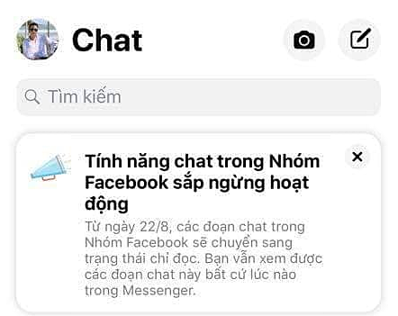 Sẽ không thể chat nhóm trong Facebook Group - Ảnh 2.