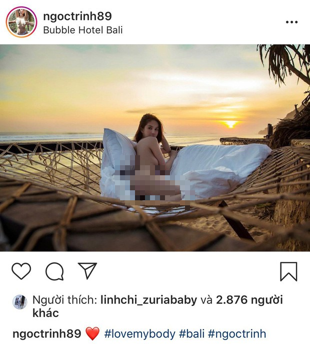 Ngọc Trinh tiếp tục gây chú ý khi đăng ảnh nude 100% khoe cơ thể ở Bali - Ảnh 1.