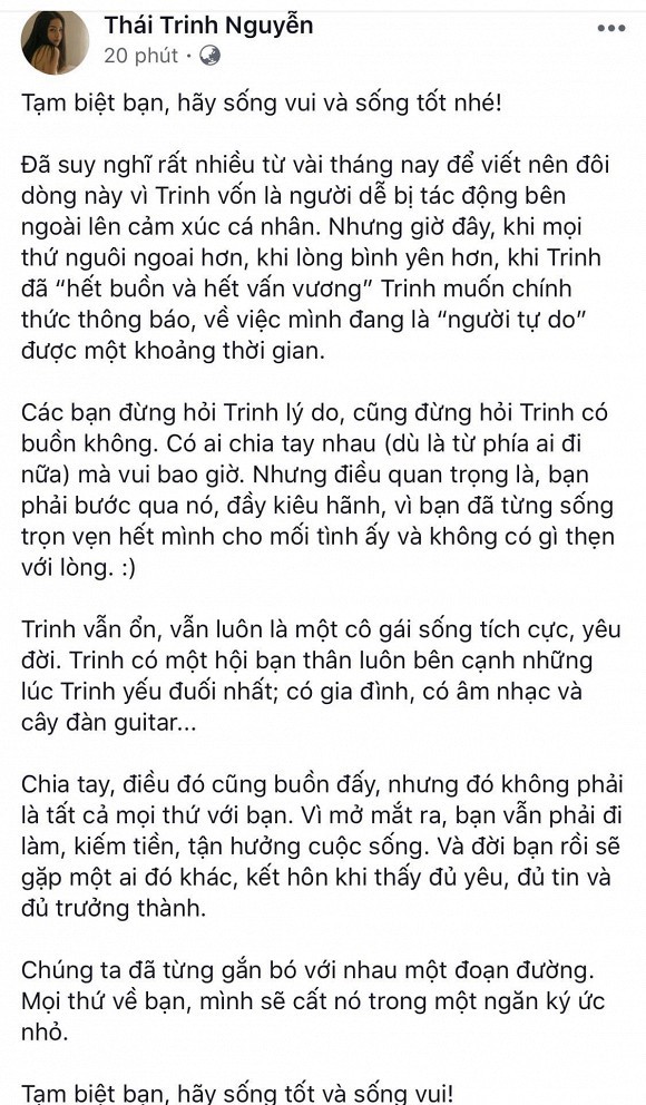 Cặp đôi nhiều người yêu quý của showbiz Việt chính thức chia tay, người hâm mộ tiếc nuối - Ảnh 2.
