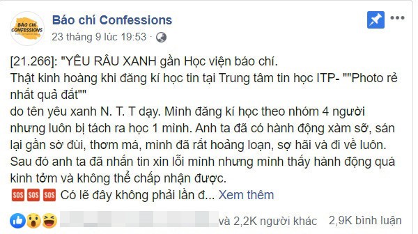 Học viện Báo chí sẽ bảo vệ sinh viên tố bị chủ cơ sở tin học sàm sỡ - Ảnh 1.