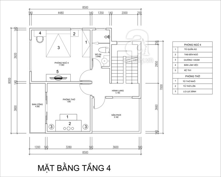 Thiết kế nhà 4 tầng diện tích 49m² cho gia đình 6 người với chi phí 1,5 tỷ đồng - Ảnh 4. Thiết kế nhà 4 tầng diện tích 49m² cho gia đình 6 người với chi phí 1,5 tỷ đồng - Ảnh 4.
