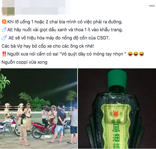  Thực hư chiêu dùng dầu gió vô hiệu hoá máy đo nồng độ cồn đang gây sốt: Chuyên gia nói gì? - Ảnh 1.