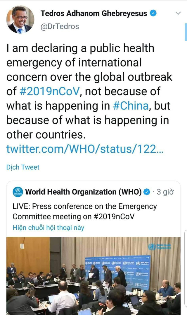 WHO công bố tình trạng y tế khẩn cấp toàn cầu về virus Corona - Ảnh 2.
