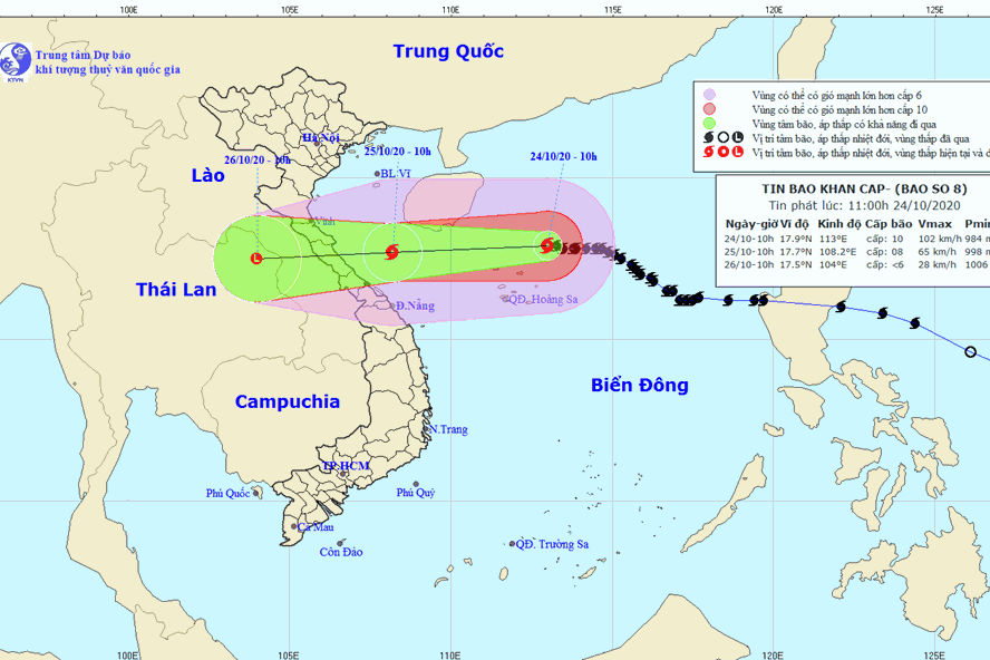 Bão số 8 gây mưa to từ chiều tối nay, từ Nghệ An đến Thừa Thiên Huế cẩn trọng tàu thuyền, công trình gần bờ - Ảnh 2.
