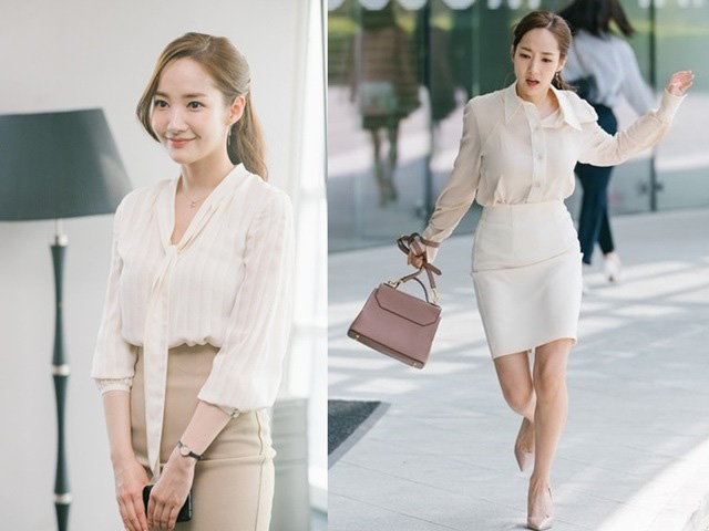 Nhan sắc lên xuống thất thường nhưng gout thời trang công sở 30 của Park Min Young đẹp miễn chê - Ảnh 2.