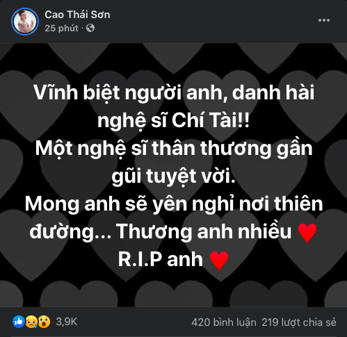 Nghệ sĩ Việt bàng hoàng khi danh hài Chí Tài qua đời đột ngột - Ảnh 3.