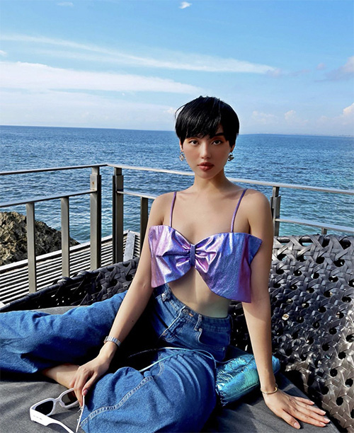 Sao Việt phối đồ với áo nơ hot trend - Ảnh 3.