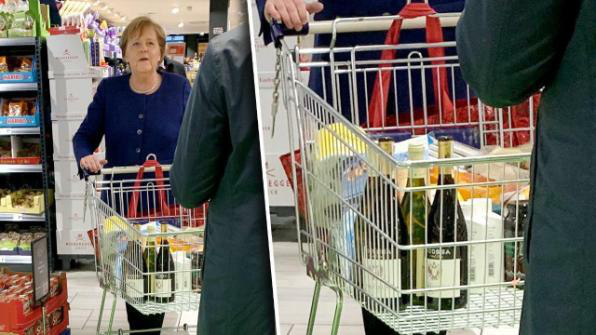 Thủ tướng Đức đi siêu thị  - Ảnh 1.