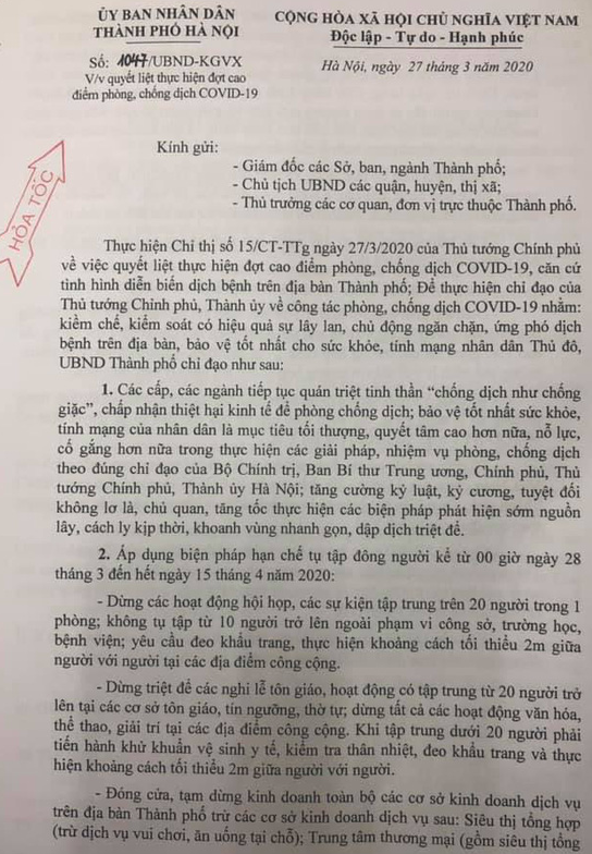 Từ 0h ngày 28/3, Hà Nội chính thức áp dụng nhiều biện pháp mạnh trong đợt dịch COVID-19 cao điểm - Ảnh 3.