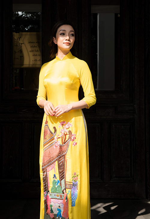 Phạm Thu Hà làm mẫu áo lụa Hà Đông - Ảnh 6.