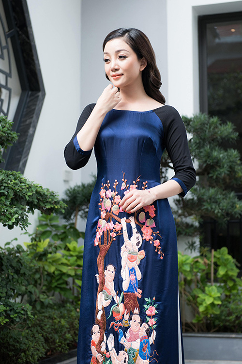 Phạm Thu Hà làm mẫu áo lụa Hà Đông - Ảnh 8.