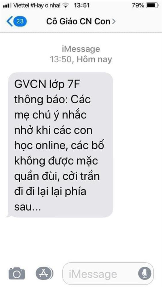 Dòng tin nhắn của GVCN gửi phụ huynh khi con học online khiến dân tình cười ngất - Ảnh 1.