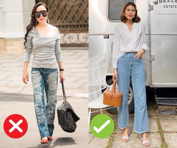 Mắc 4 sai lầm này khi diện quần jeans, chị em tự đưa mình vào top mặc xấu chốn công sở - Ảnh 1.