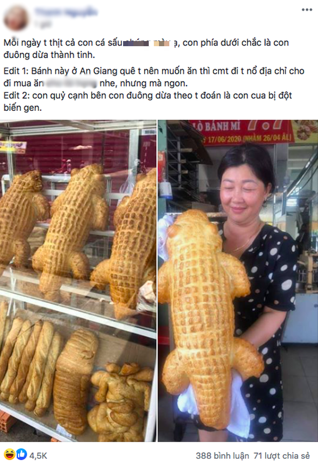 Bánh mì cá sấu siêu to khổng lồ chỉ có ở Việt Nam, dân mạng đặt mua ngày trăm chiếc vì độc, lạ - Ảnh 1. Bánh mì cá sấu siêu to khổng lồ chỉ có ở Việt Nam, dân mạng đặt mua ngày trăm chiếc vì độc, lạ - Ảnh 1.