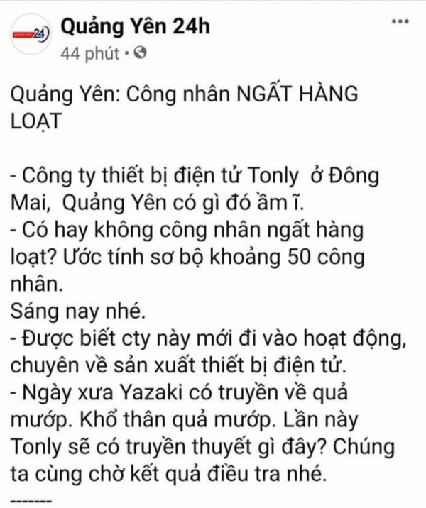 Đăng thông tin không đúng sự thật, quản trị trang Quảng Yên 24h bị phạt 7,5 triệu đồng - Ảnh 1.