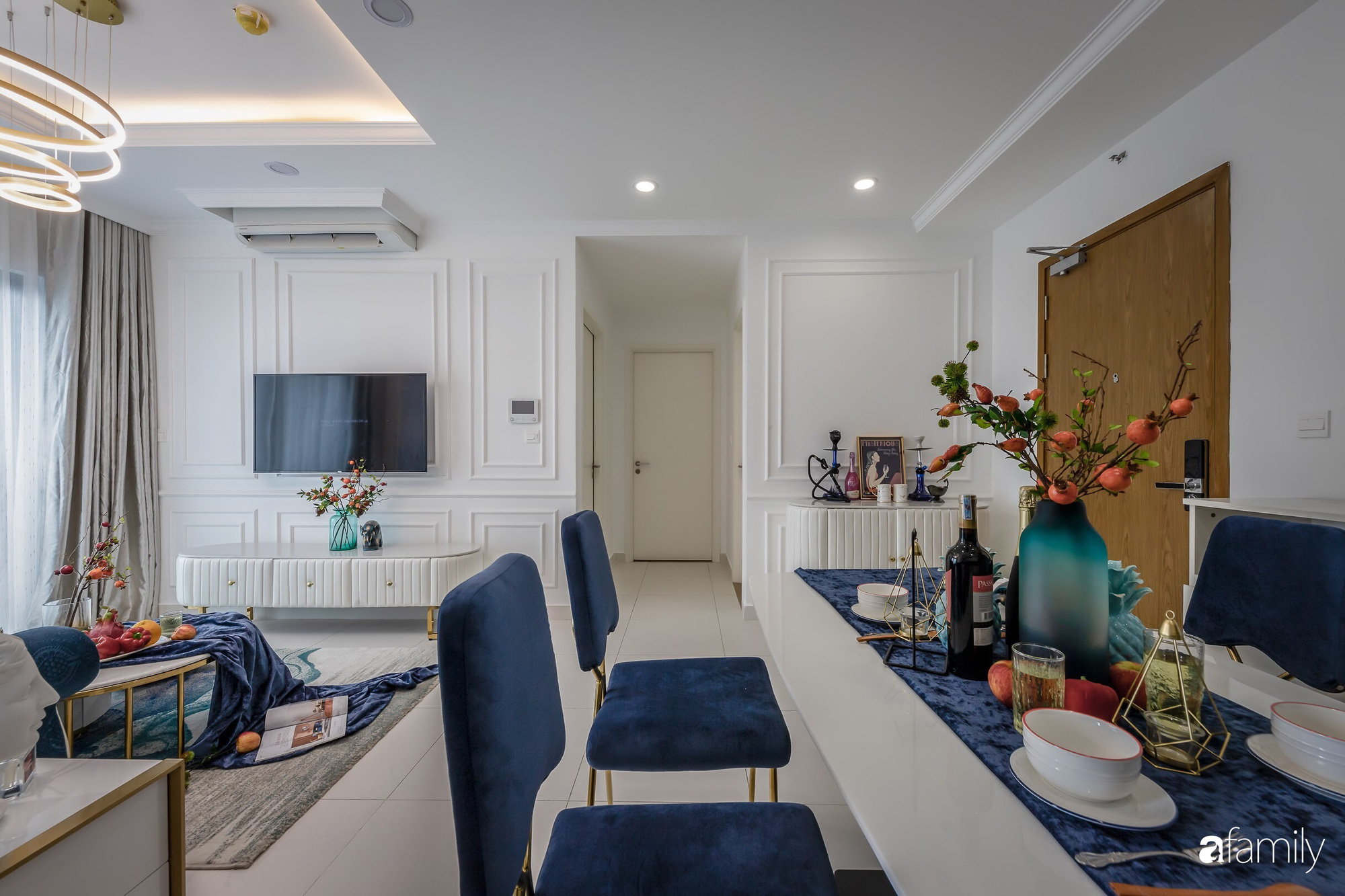 Căn hộ 60m² đẹp cá tính với điểm nhấn màu xanh sang trọng có chi phí hoàn thiện 300 triệu đồng ở TP. HCM - Ảnh 12. Căn hộ 60m² đẹp cá tính với điểm nhấn màu xanh sang trọng có chi phí hoàn thiện 300 triệu đồng ở TP. HCM - Ảnh 12.