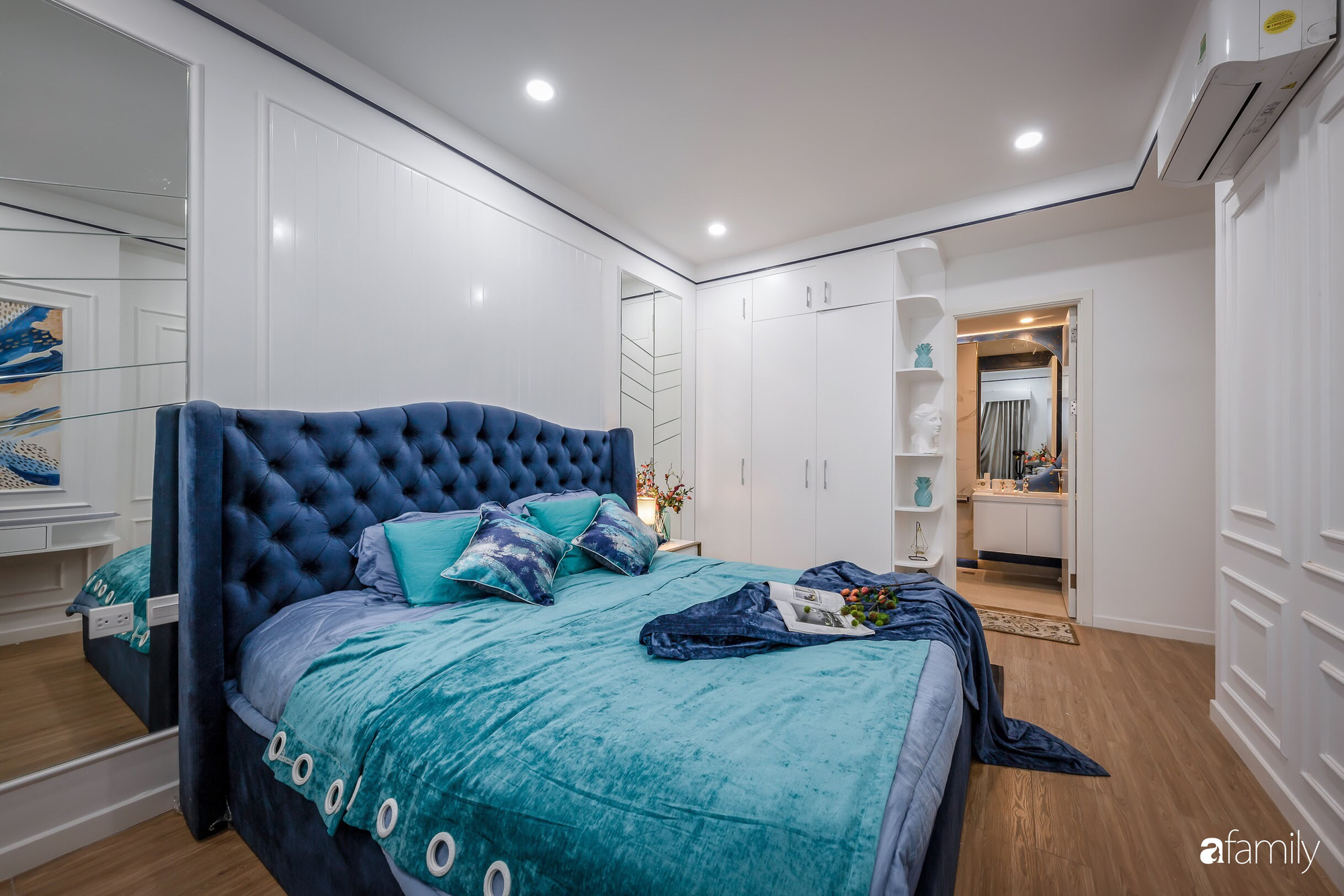 Căn hộ 60m² đẹp cá tính với điểm nhấn màu xanh sang trọng có chi phí hoàn thiện 300 triệu đồng ở TP. HCM - Ảnh 13. Căn hộ 60m² đẹp cá tính với điểm nhấn màu xanh sang trọng có chi phí hoàn thiện 300 triệu đồng ở TP. HCM - Ảnh 13.