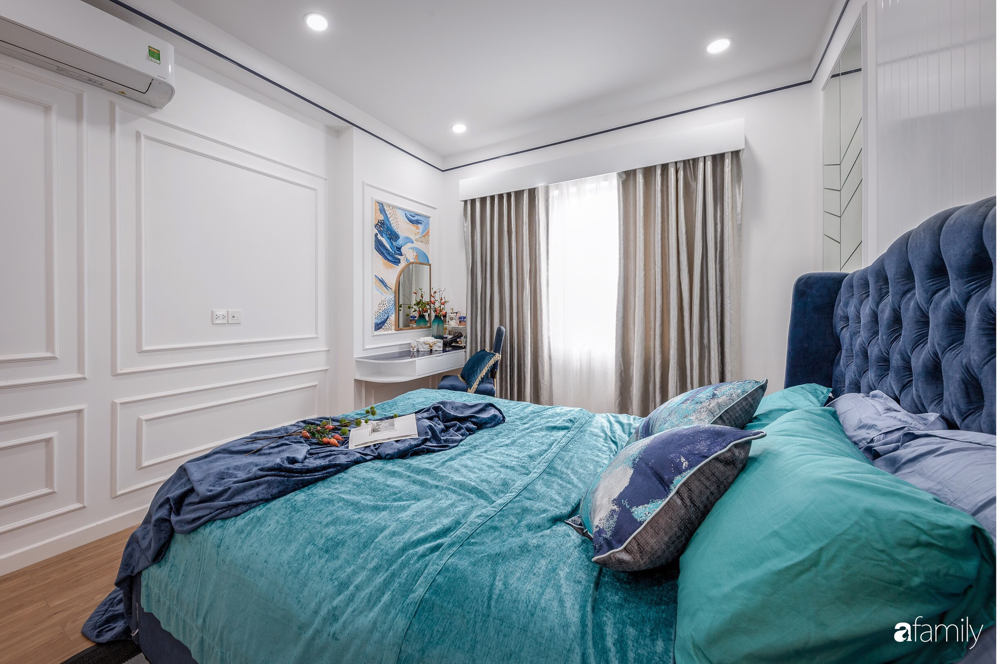 Căn hộ 60m² đẹp cá tính với điểm nhấn màu xanh sang trọng có chi phí hoàn thiện 300 triệu đồng ở TP. HCM - Ảnh 15. Căn hộ 60m² đẹp cá tính với điểm nhấn màu xanh sang trọng có chi phí hoàn thiện 300 triệu đồng ở TP. HCM - Ảnh 15.