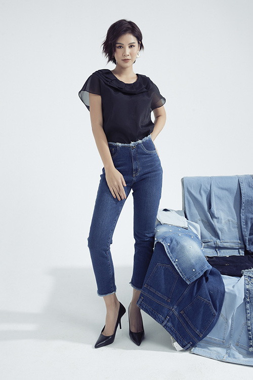 MC Thu Hoài gợi ý đồ jeans công sở - Ảnh 2.