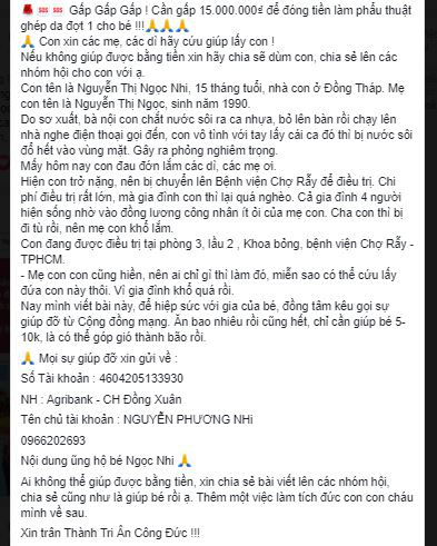 Cảnh báo những chiêu lừa đảo quyên góp từ thiện cho bệnh nhân trên mạng xã hội để trục lợi - Ảnh 2.