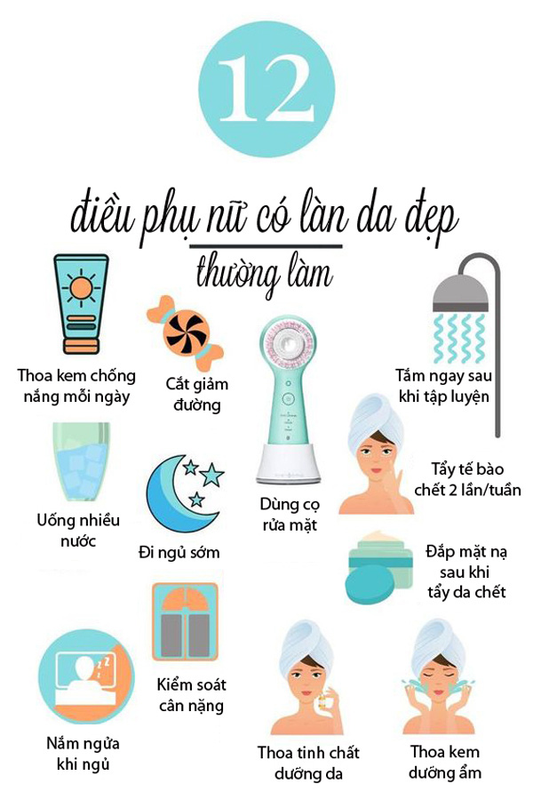 12 điều phụ nữ có làn da đẹp thường làm - Ảnh 1.