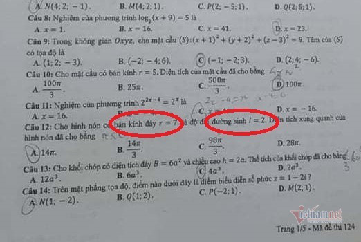 Đề Toán thi tốt nghiệp THPT đợt 2 có bài chưa chuẩn? - Ảnh 2.