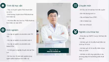 Chuyên gia phẫu thuật thẩm mỹ- Thẩm mỹ viện Dr. Hoàng Hà - Ảnh 2.