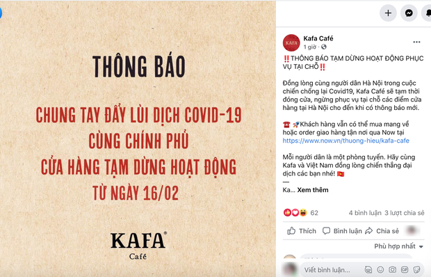 Hàng loạt quán cà phê ở Hà Nội đã chuyển sang bán online hoặc tạm đóng cửa để ngăn chặn dịch bệnh lây lan - Ảnh 7.