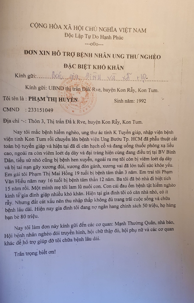 Ước nguyện mong mẹ được phẫu thuật, em được điều trị bệnh của cô gái mang trong mình bệnh ung thư - Ảnh 4.