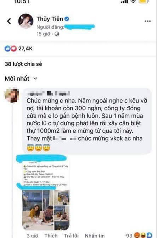 Bị tung tin vỡ nợ, ăn chặn tiền từ thiện để mua biệt thự 1000m2, Thủy Tiên lên tiếng: Các bạn có thể sống mà bớt nghiệt ngã với mình một chút được không - Ảnh 4.