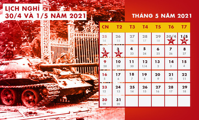 Lịch nghỉ Giỗ Tổ Hùng Vương, Ngày Chiến thắng 30/4 và Quốc tế Lao động 1/5 - Ảnh 2.