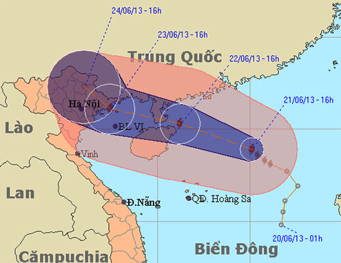 Bão số 2 gây mưa lớn tại miền Bắc 1