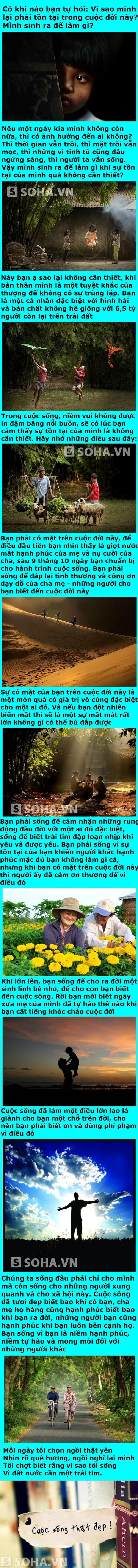 Những lý do khiến bạn trẻ phải sống 1