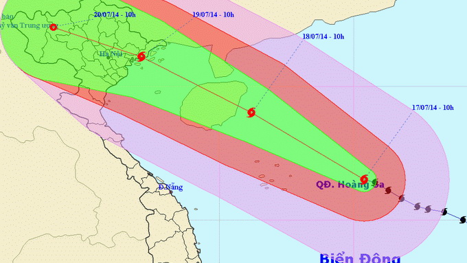 B&atilde;o Thần Sấm sẽ giảm cấp khi v&agrave;o bờ 1