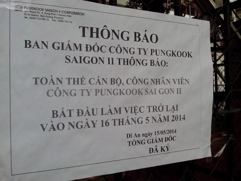 B&igrave;nh Dương: C&ocirc;ng nh&acirc;n trở lại l&agrave;m việc 1