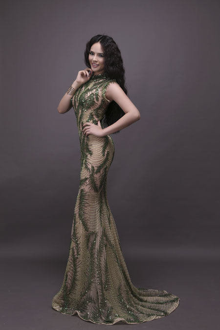 Trang phục đêm chung kết Hoa hậu thế giới của Lại Hương Thảo có gì đặc biệt? 2