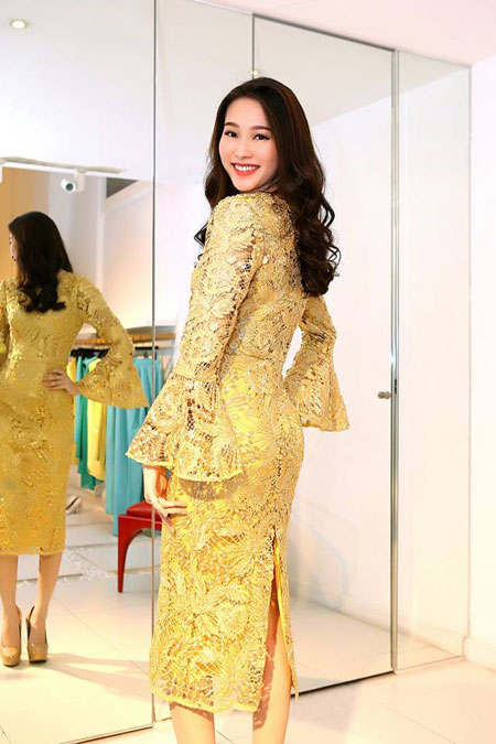 Hoa hậu Đặng Thu Thảo xinh đẹp trong thiết kế của Đỗ Mạnh Cường 4