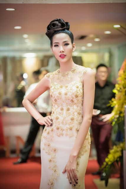 Hoa hậu Diễm Hương xuất hiện xinh đẹp tại Hà Nội 12