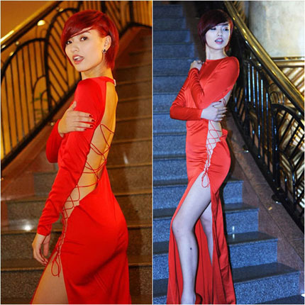 Hốt hoảng thời trang kh&ocirc;ng quần chip của sao Việt 3