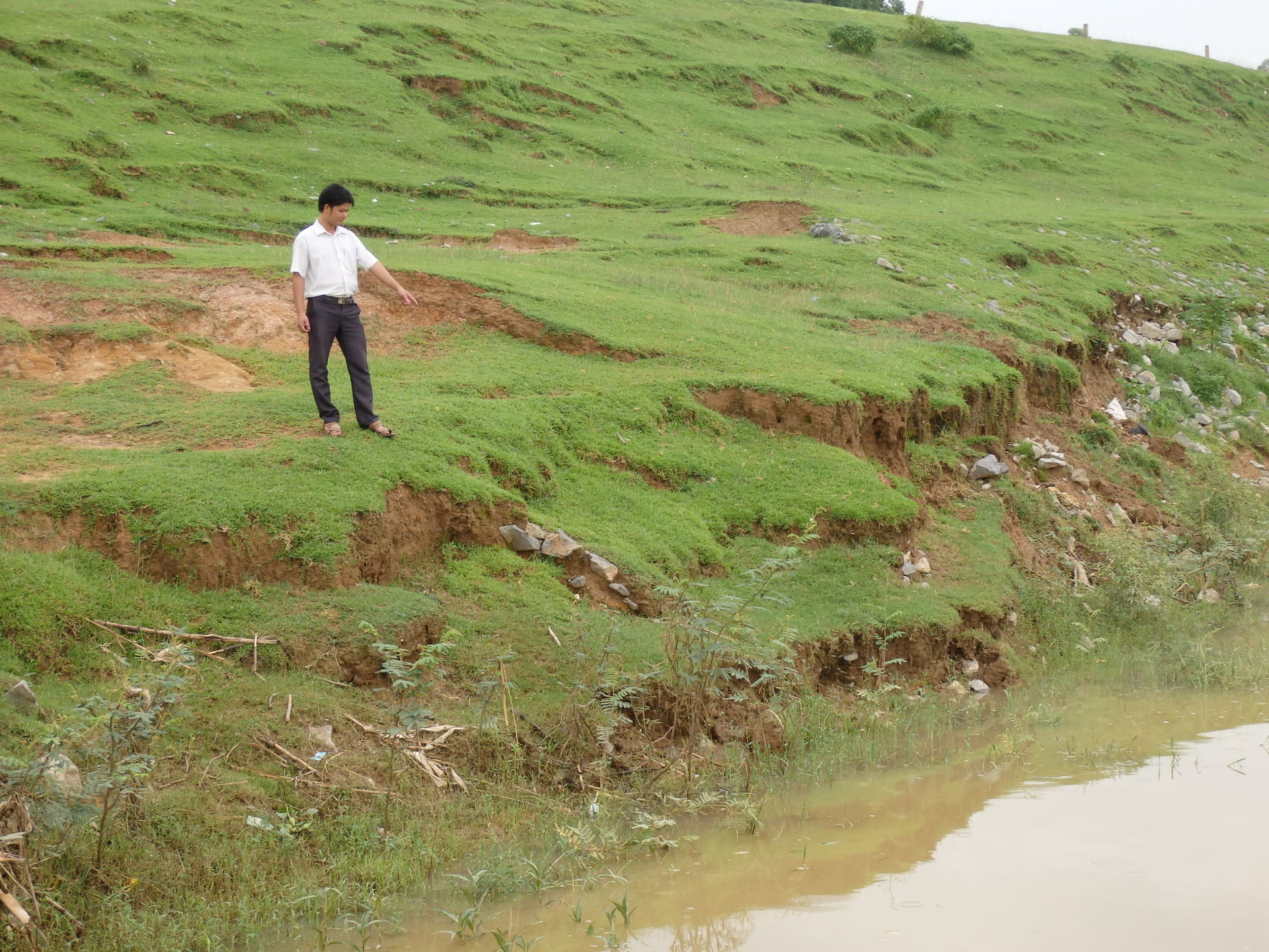 Hàng nghìn người dân lo sợ vì đê sông Chu bị sạt lở trong mùa lũ 2