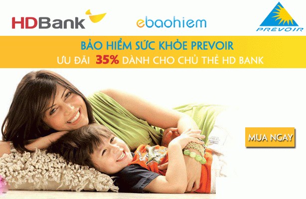 Ưu đãi gói bảo hiểm sức khỏe dành cho chủ thẻ HDBank 1 Ưu đãi gói bảo hiểm sức khỏe dành cho chủ thẻ HDBank 1