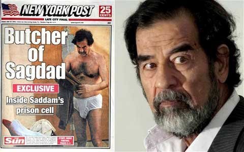R&uacute;ng động vụ Saddam Hussein mặc quần l&oacute;t 1