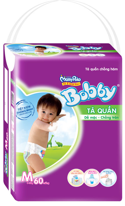 Giải pháp “siêu tiết kiệm” mới từ tã quần cao cấp Mamypoko và tã giấy chống hăm Bobby 3