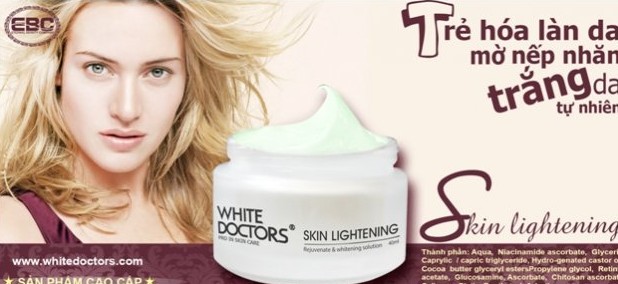 Kem dưỡng si&ecirc;u trắng da mặt chống l&atilde;o h&oacute;a White Doctors 9