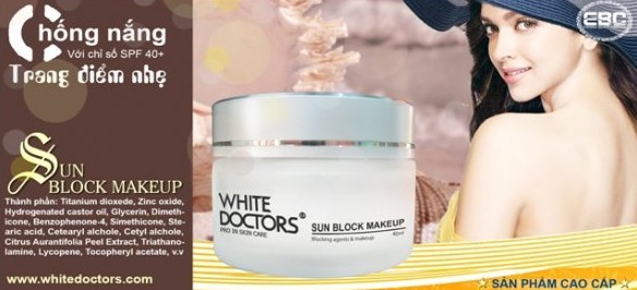 Kem trang điểm trắng da mặt si&ecirc;u chống nắng White Doctors 10